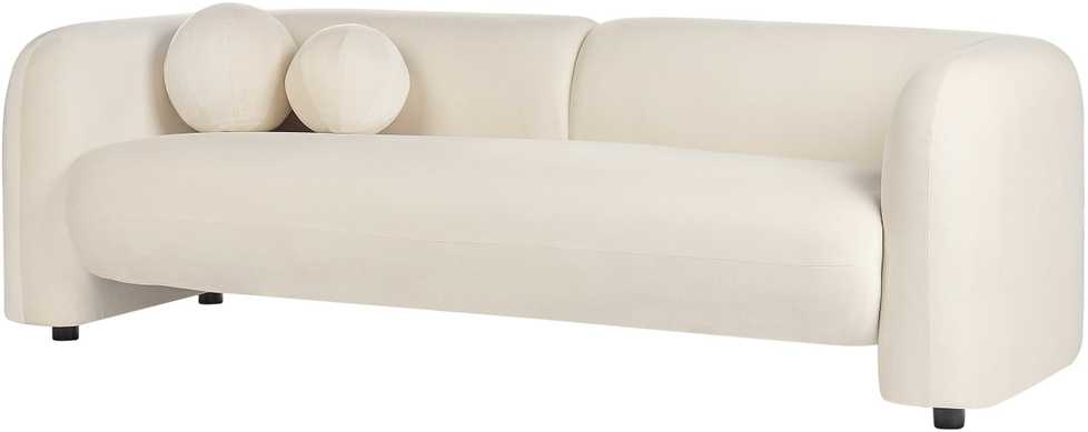 Sofa Beliani 5 vietų poilsio komplektas LEIREN, veliūras, kreminė balta