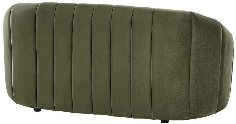 Sofa Beliani MALUNG 6 vietų minkštųjų baldų komplektas, veliūras, tamsiai žalias