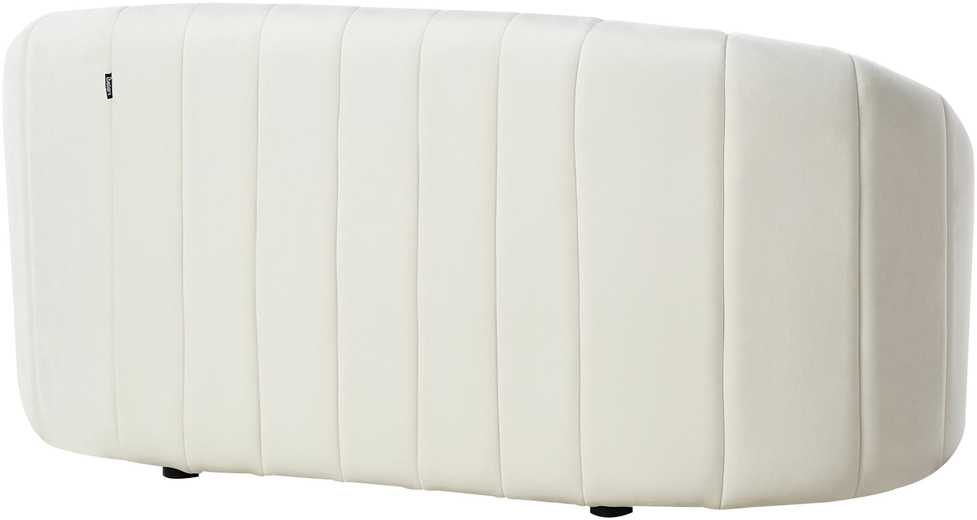 Sofa Beliani 6 vietų svetainės baldų komplektas MALUNG, veliūras, kreminė balta