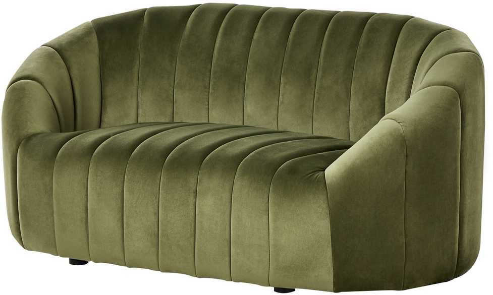 Sofa Beliani MALUNG 6 vietų minkštųjų baldų komplektas, veliūras, tamsiai žalias