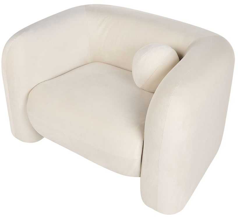 Sofa Beliani 5 vietų poilsio komplektas LEIREN, veliūras, kreminė balta