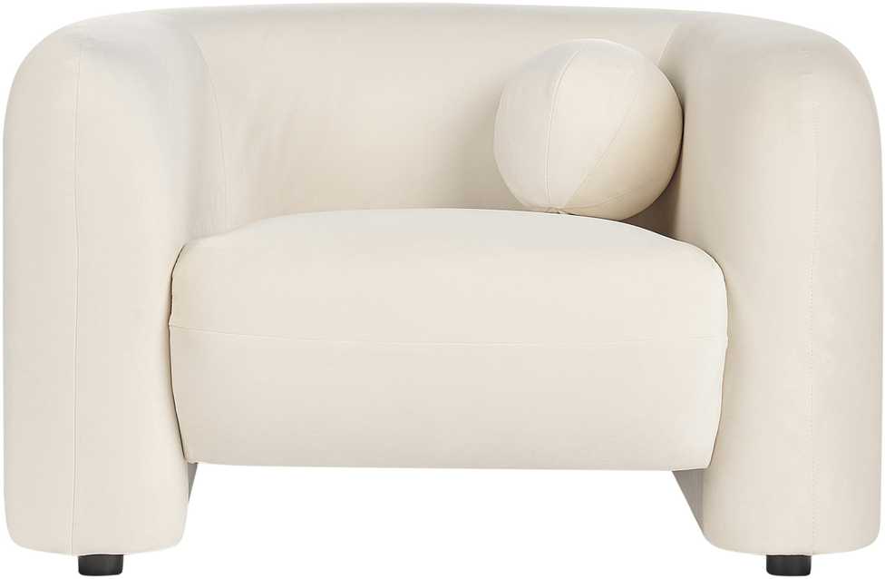Sofa Beliani 5 vietų poilsio komplektas LEIREN, veliūras, kreminė balta