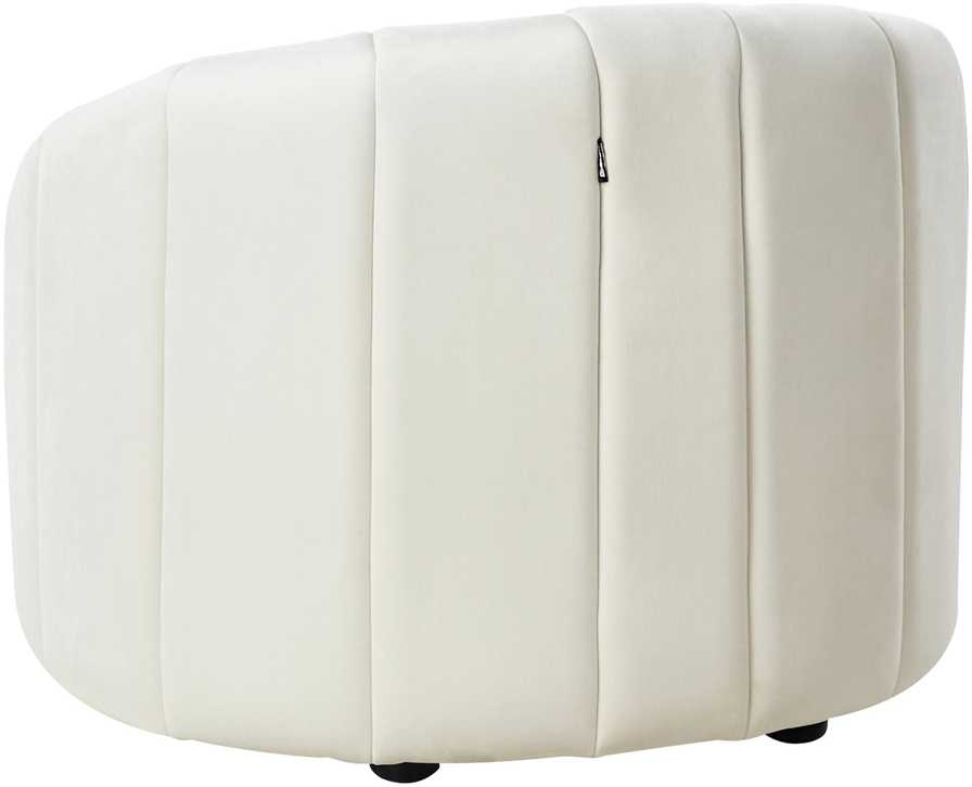 Sofa Beliani 6 vietų svetainės baldų komplektas MALUNG, veliūras, kreminė balta