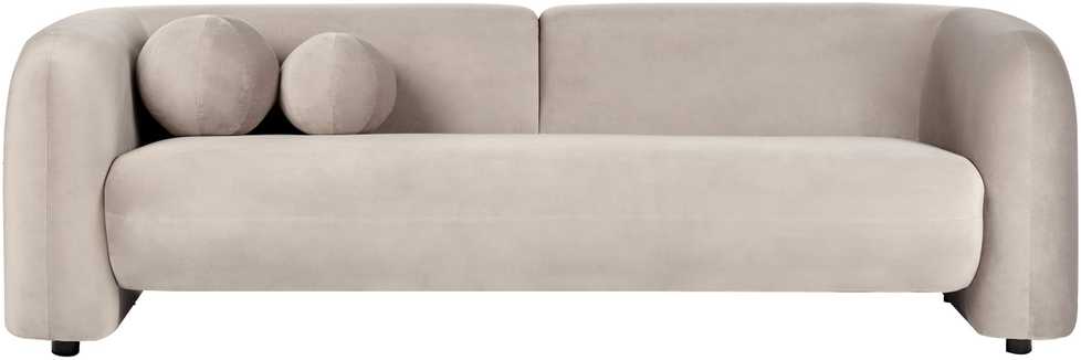 Sofa Beliani 5 asmenų minkštas baldų komplektas LEIREN, veliūrinis, smėlio spalvos