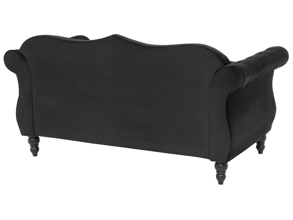 Sofa Beliani 5 vietų minkštų baldų komplektas SKIEN, veliūras, juodas