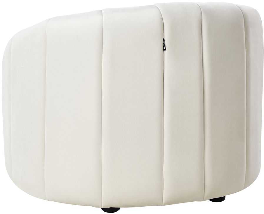 Sofa Beliani 6 vietų svetainės baldų komplektas MALUNG, veliūras, kreminė balta