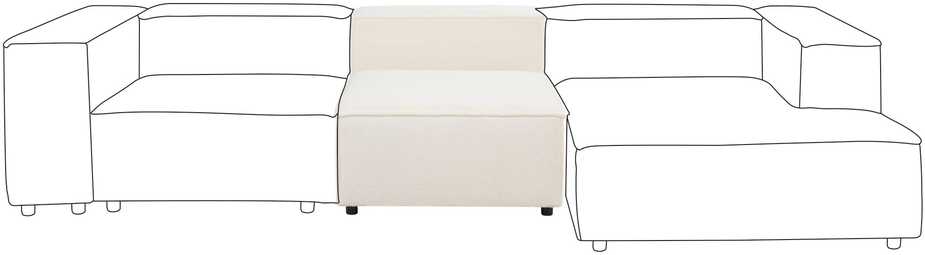 Sofa Beliani Vienvietis modulis ARDAL, bouclé, sulaužyta balta