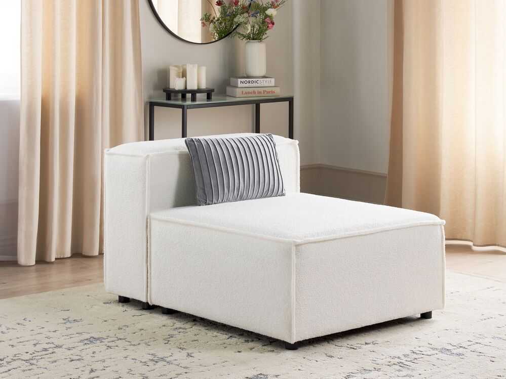Sofa Beliani Vienvietis modulis ARDAL, bouclé, sulaužyta balta