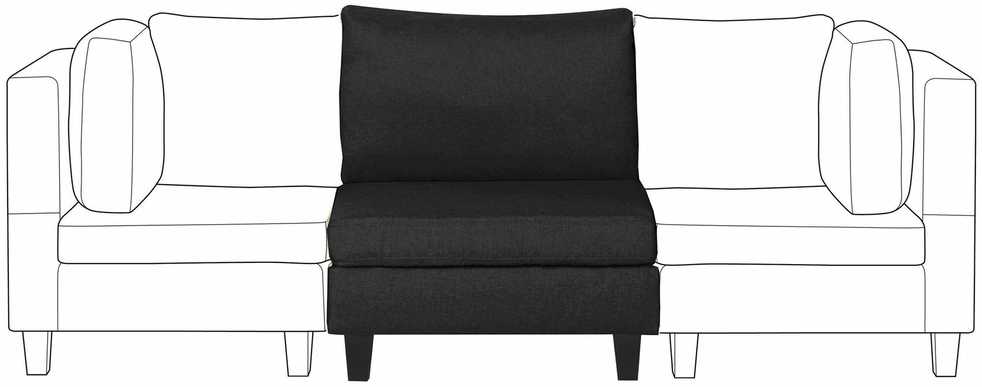 Sofa Beliani Vieno asmens modulis FEVIK juodas