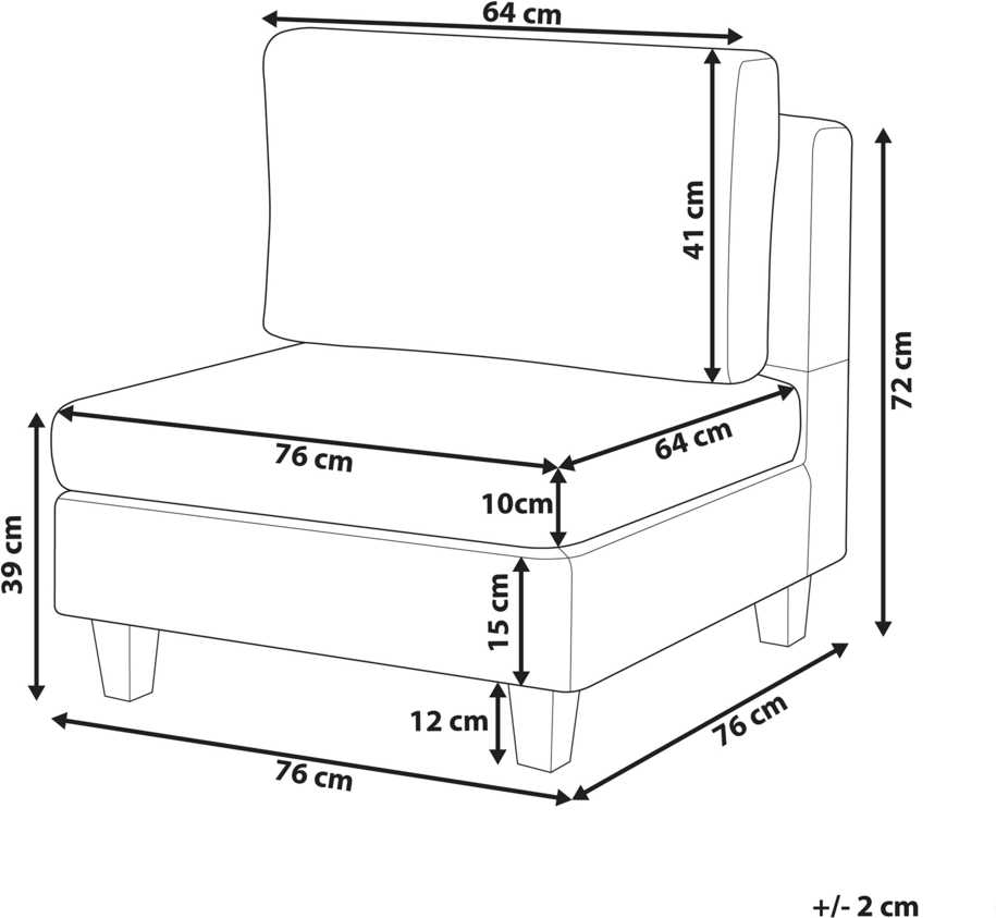 Sofa Beliani Vieno asmens modulis UNSTAD rudas