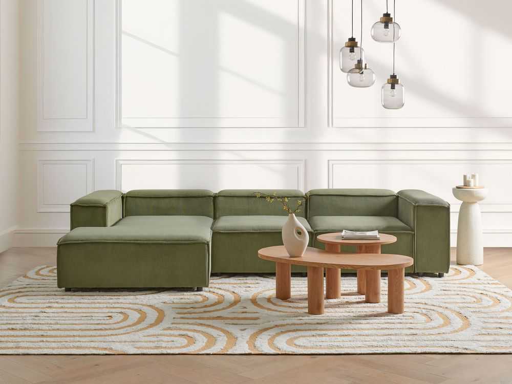 Sofa Beliani Vienvietis modulis ARDAL, žalias velvetas