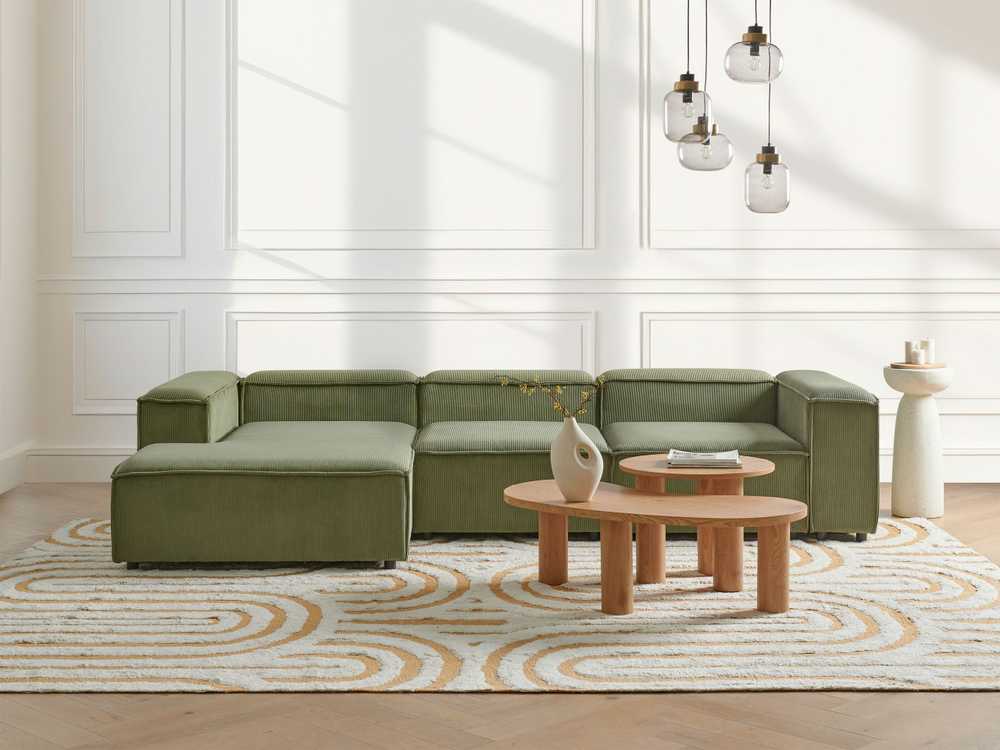 Sofa Beliani Vienvietis modulis ARDAL, žalias velvetas