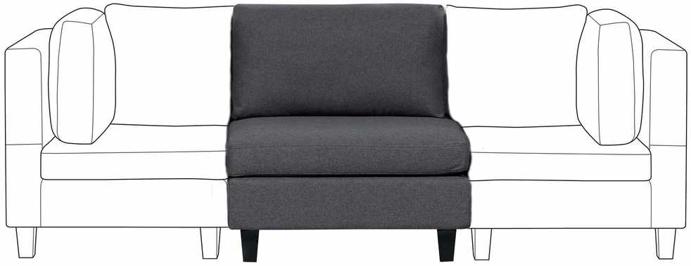 Sofa Beliani Vienvietis modulis UNSTAD, tamsiai pilkas