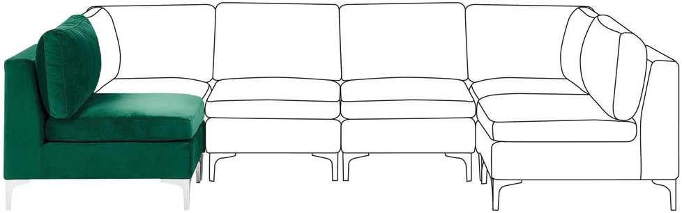 Sofa Beliani 1 vietos modulis EVJA žalias veliūras