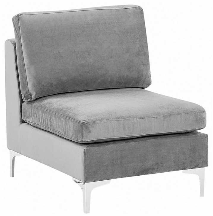 Sofa Beliani EVJA vienvietis modulis, pilkas veliūras
