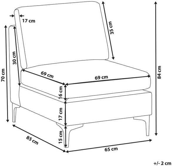 Sofa Beliani 1 vietos modulis EVJA žalias veliūras
