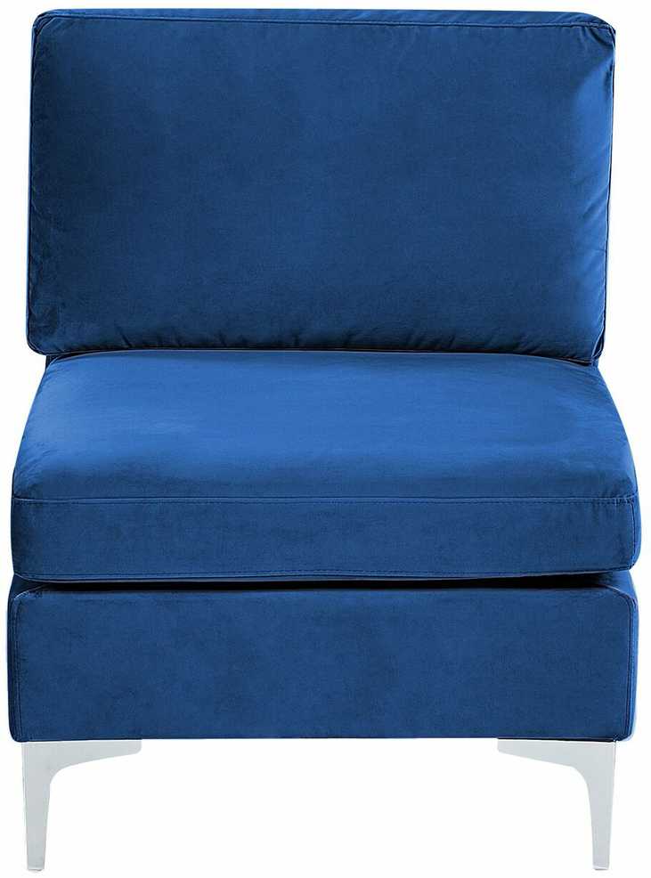 Sofa Beliani Vienvietis modulis EVJA tamsiai mėlynas veliūras