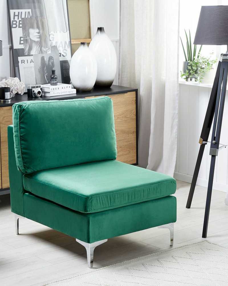 Sofa Beliani 1 vietos modulis EVJA žalias veliūras