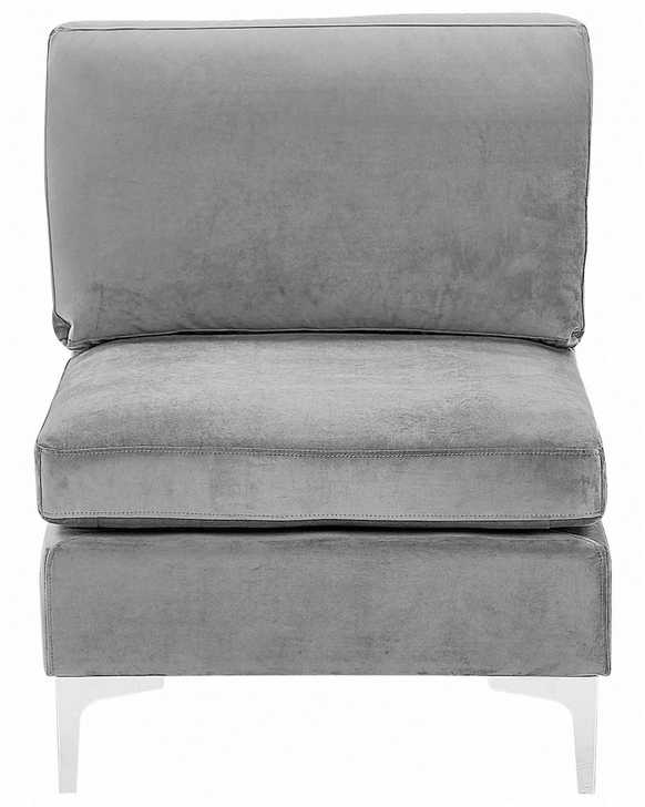 Sofa Beliani EVJA vienvietis modulis, pilkas veliūras