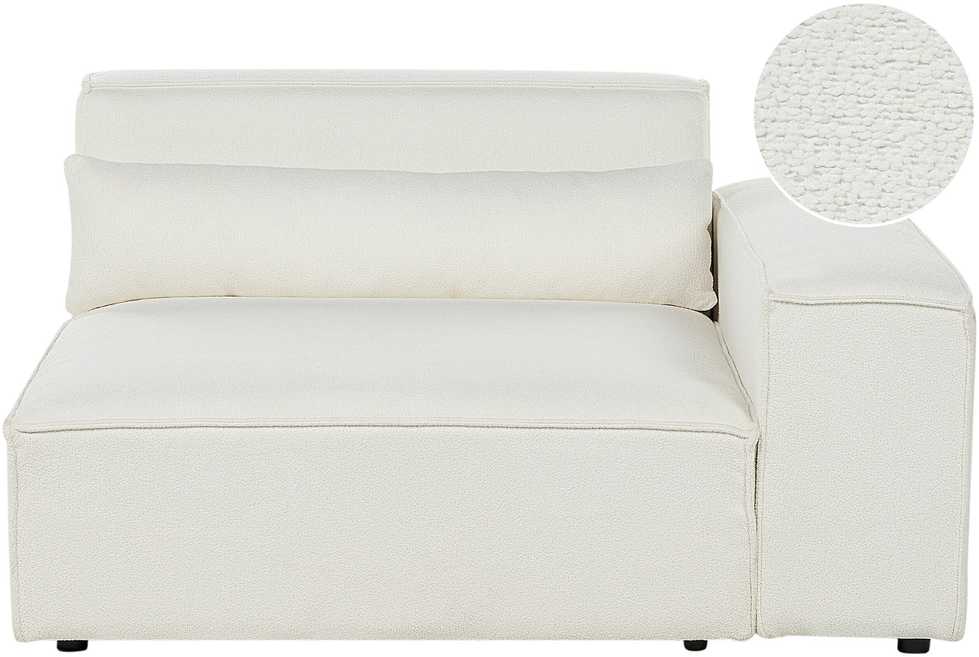 Sofa Beliani Kampinis modulis HELLNAR kairinis, kreminės spalvos „Bouclé“