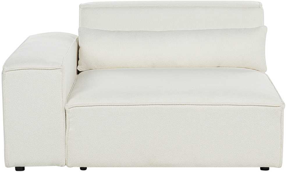Sofa Beliani Kampinis modulis HELLNAR dešininis, kreminė balta spalva, Bouclé