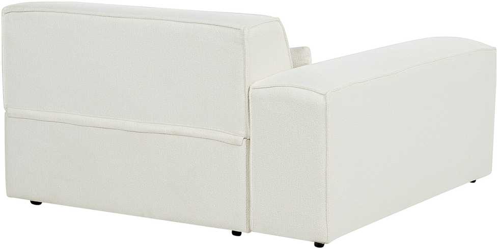 Sofa Beliani Kampinis modulis HELLNAR dešininis, kreminė balta spalva, Bouclé