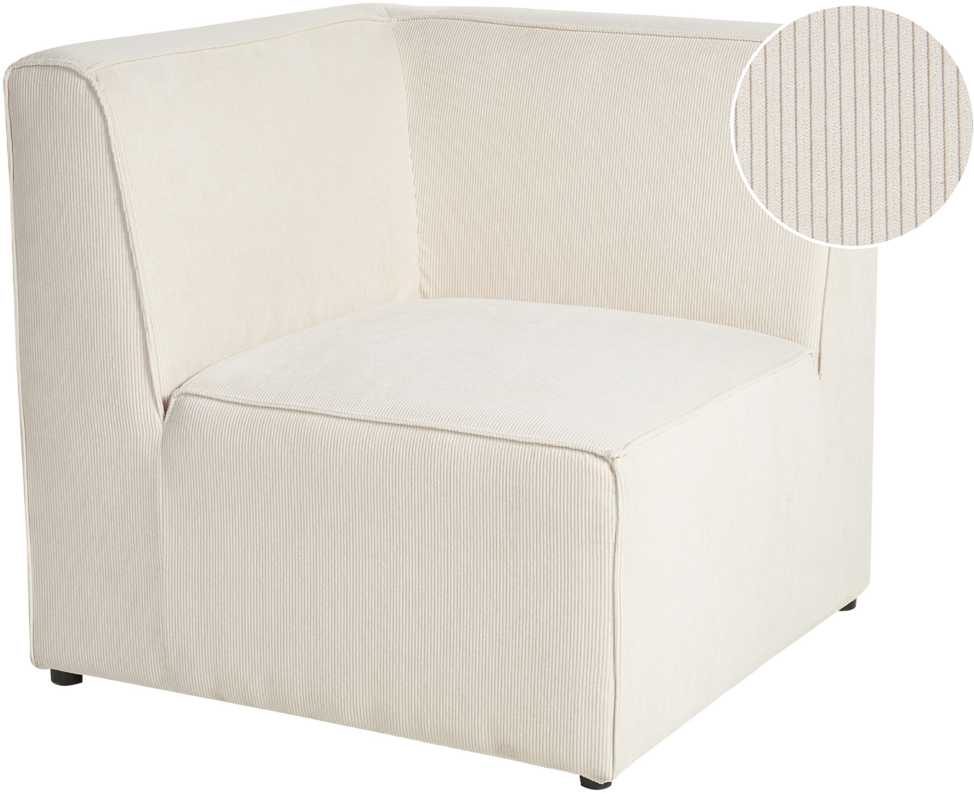 Sofa Beliani Kampinis modulis LEMVIG šviesiai smėlio spalvos velvetinis