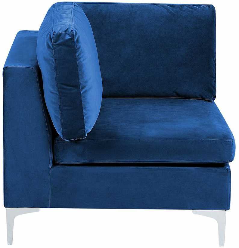 Sofa Beliani Kampinis modulis EVJA tamsiai mėlynas veliūras