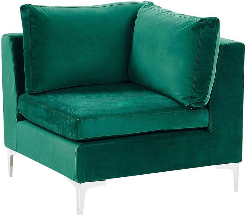 Sofa Beliani Kampinis modulis EVJA, žalias veliūras