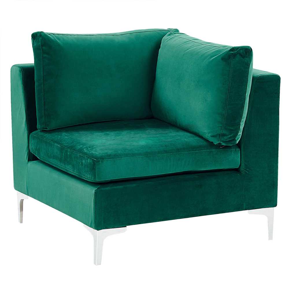Sofa Beliani Kampinis modulis EVJA, žalias veliūras