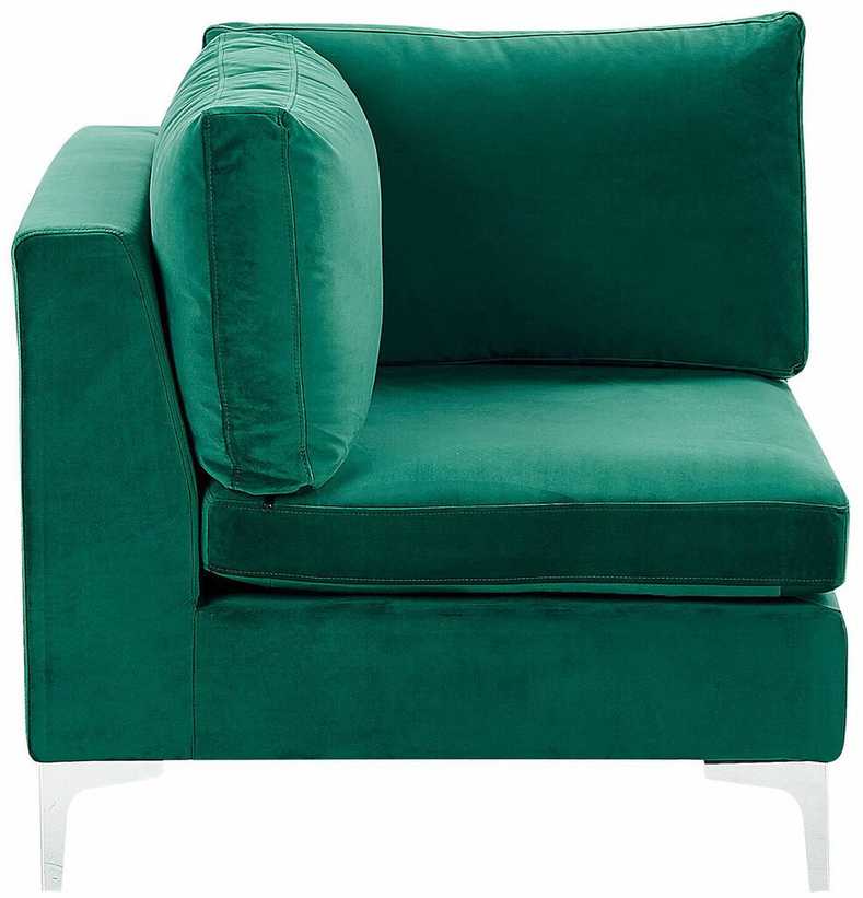 Sofa Beliani Kampinis modulis EVJA, žalias veliūras