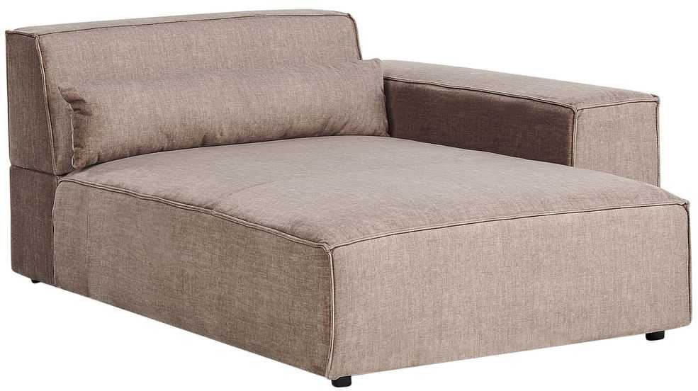 Beliani Trivietė modulinė kampinė sofa HELLNAR, šviesiai ruda, kairinė