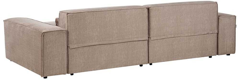 Beliani Trivietė modulinė kampinė sofa HELLNAR, šviesiai ruda, kairinė