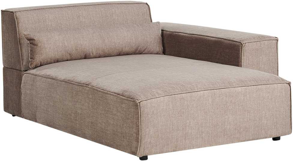 Beliani Trivietė modulinė kampinė sofa HELLNAR, šviesiai ruda, kairinė