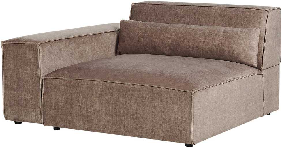 Beliani Trivietė modulinė kampinė sofa HELLNAR, šviesiai ruda, kairinė