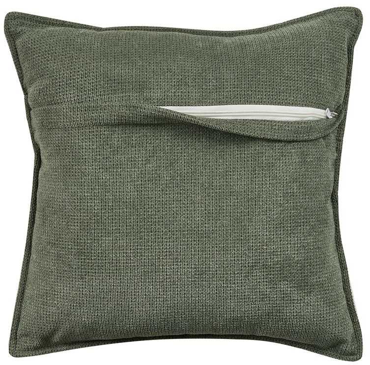 Beliani Trivietė kampinė sofa DOLVA, šenilinė, tamsiai žalia, kairinė