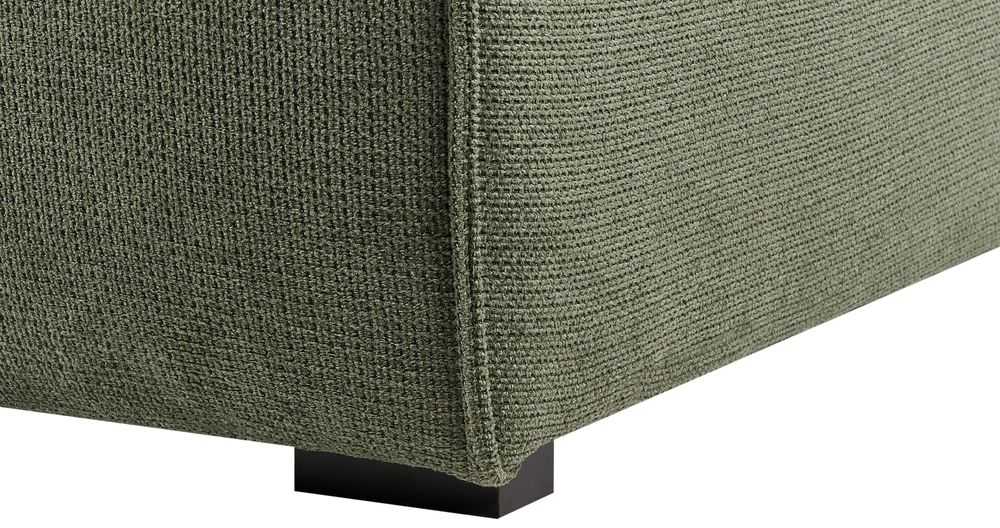 Beliani Trivietė kampinė sofa DOLVA, šenilinė, tamsiai žalia, kairinė