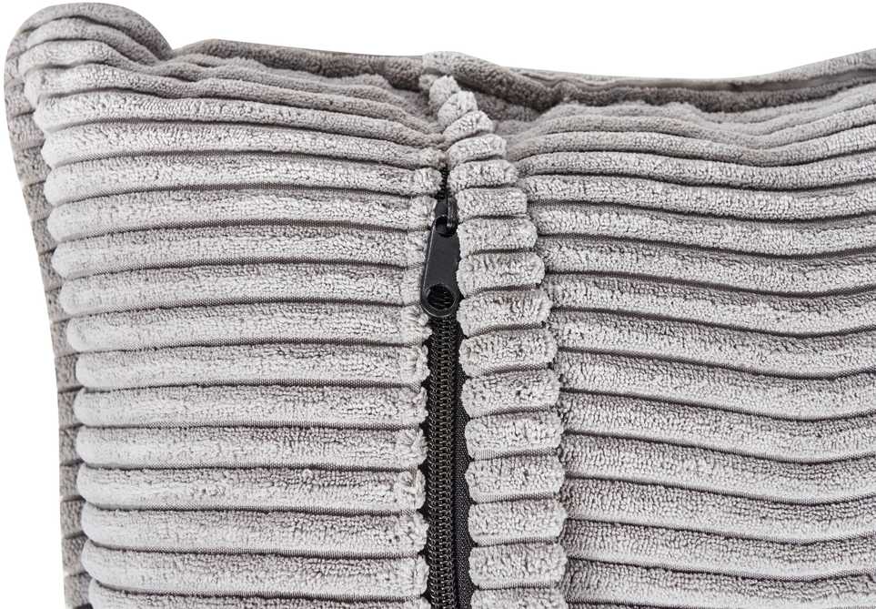 Beliani Trijų vietų kampinė sofa DOLVA, velvetas, šviesiai pilka, dešininė