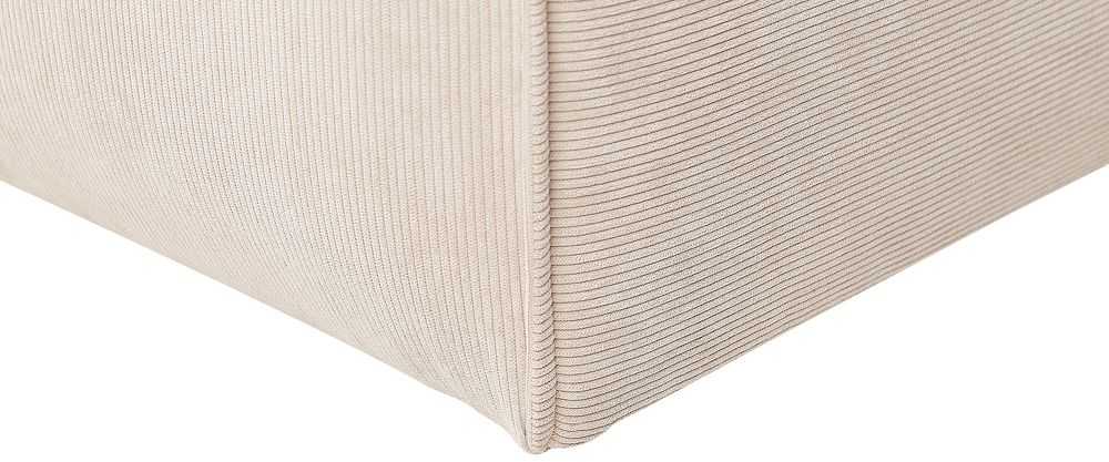 Beliani 3-vietė kampinė sofa DOLVA, velvetas, smėlio spalvos, kairinė