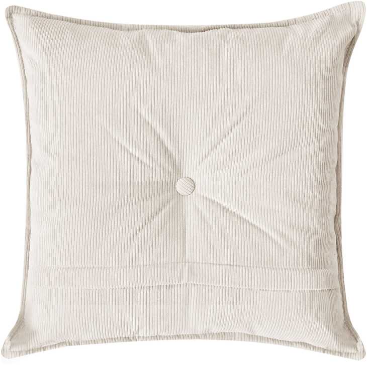 Beliani Trivietė kampinė sofa DOLVA iš velveto, kreminės spalvos, dešininė