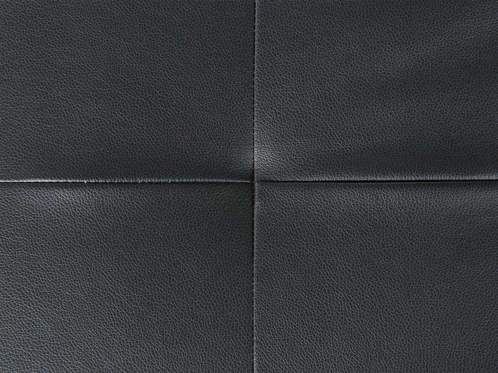 Beliani 5 vietų kampinė sofa NORREA, dirbtinė oda, juoda, kairinė