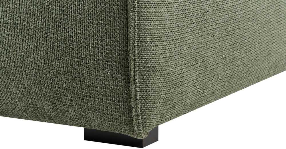 Beliani Trivietė kampinė sofa DOLVA, šenilinė, tamsiai žalia, kairinė