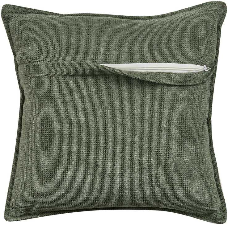 Beliani Trivietė kampinė sofa DOLVA, šenilinė, tamsiai žalia, kairinė