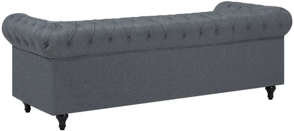 Beliani 6 vietų kampinė sofa CHESTERFIELD, pilka, kairinė