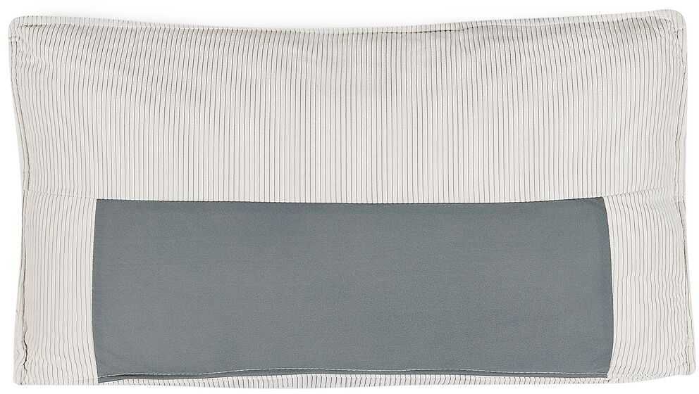 Sofa Beliani Išskleidžiamas kampe statomas 3 vietų sofos komplektas ABACKA, velvetas, kreminė balta, kairinė pusė