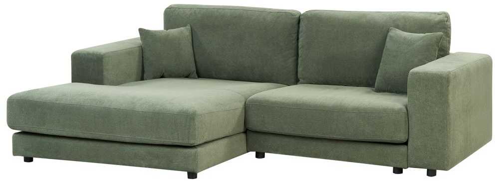 Beliani 3 asmenų kampinė sofa LOFOTEN žalia dešininė