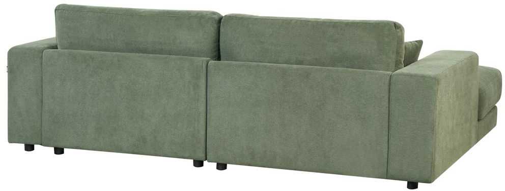 Beliani 3 asmenų kampinė sofa LOFOTEN žalia dešininė
