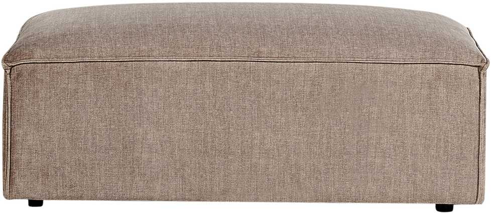 Beliani HELLNAR modulinė kampinė sofa 3 vietų su pufu, šviesiai ruda, kairinė
