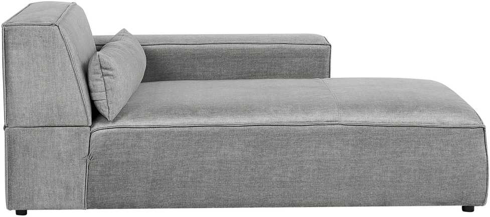Beliani 5 vietų modulinė kampinė sofa HELLNAR kairinė pilka su otomana