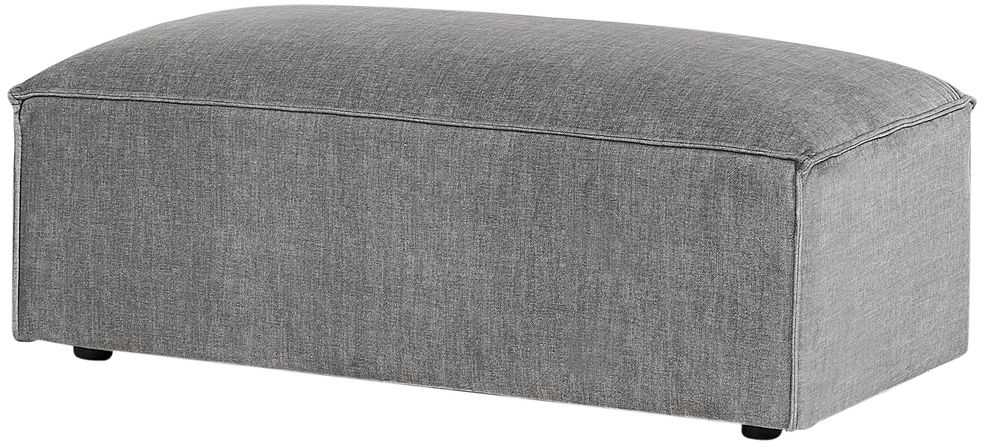 Beliani 5 vietų modulinė kampinė sofa HELLNAR kairinė pilka su otomana